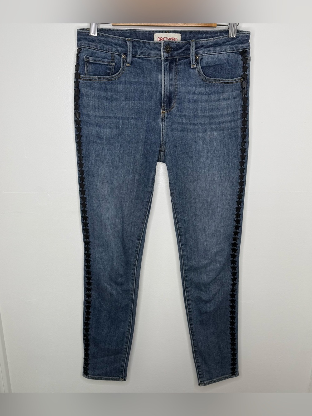 DRIFTWOOD Jackie Skinny Star Trimmed Jeans